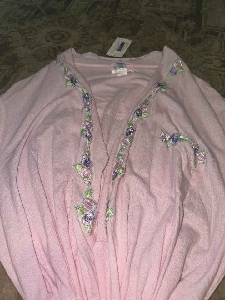 Novo Cabernet Tamanho XL X-Grande Roupão Casa Gravata Rosa Claro Feminino Peso Leve - Imagem 4 de 4