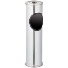 Free Standing Stainless Steel Outdoor Ashtray with Bin for Garden Office Smoking