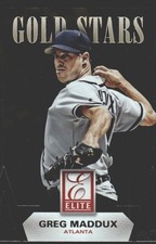 Greg Maddux #17 2015 Panini Elite Gold Stars Atlanta Braves