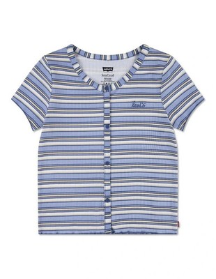 Levi's Big Girls Striped Meet and Greet Top Size XL 13-15 Years