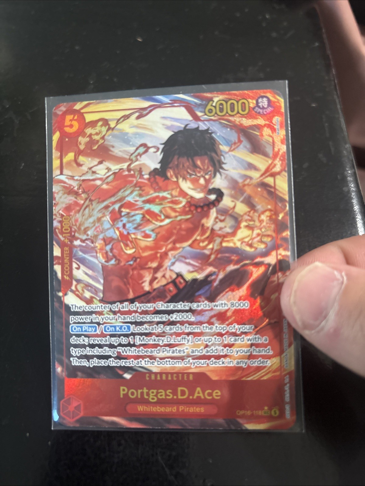 Portgas.D.Ace OP16-118 SEC Alt Art One Piece OP16 The Time of Battle NM/M