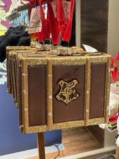 Harry Potter New York NY Hogwarts Christmas Trunk Glass Holiday Ornament