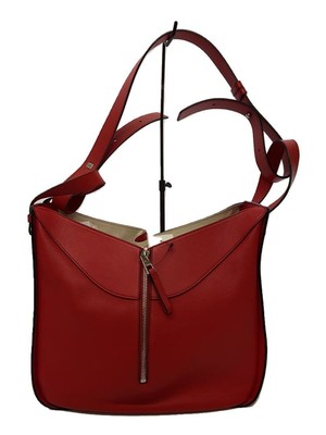 LOEWE Handbag HAMMOCK LEATHER RED Plain A538H13X02 PLUMROSE NAGRAM Used