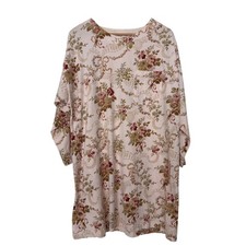 Vintage Victorias Secret Gold Label Floral Cotton Nightshirt Pink Cottagecore L