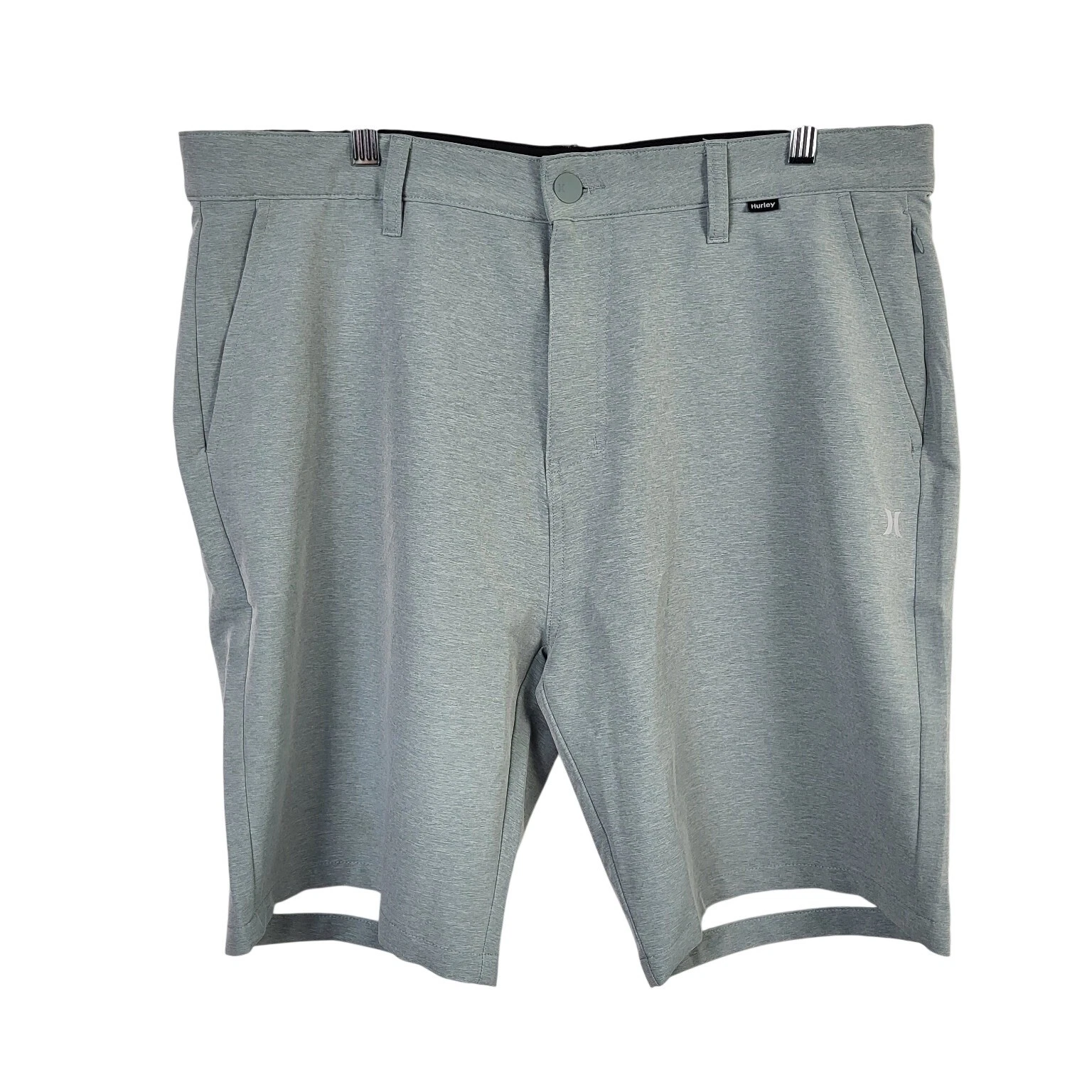 Hurley Mens 36 Blue Heather Hybrid Golf Shorts Performance Stretch Flat Front