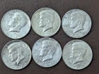 Kennedy Lot Of 6 90% Silver 1964-P Half Dollars