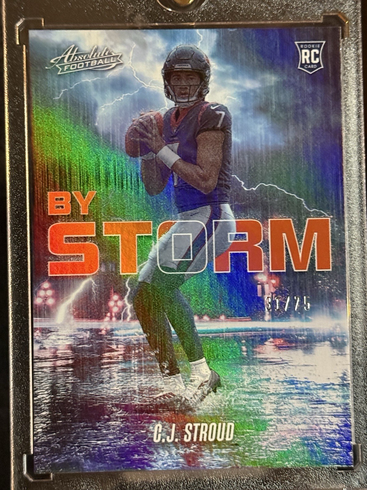 2023 PANINI ABSOLUTE #BST-2 BY STORM ORANGE PARALLEL /75 C.J. STROUD (RC)