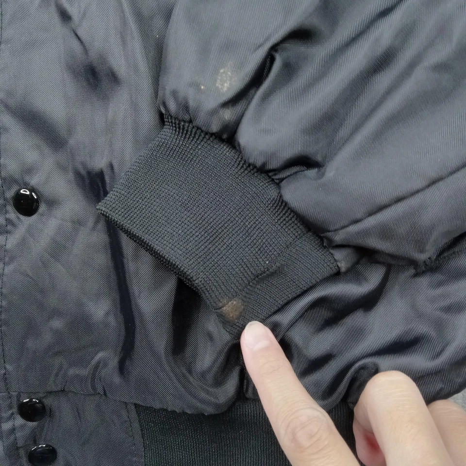 Matco Tools Jacket Mens Medium Black Bomber Snap Front Insulated Workwear Logo - Image 3 of 4