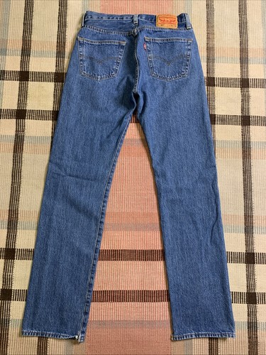 Levi's 501 Button Fly Distressed Denim Blue Jeans Measure 30x34!!! 1770 - Picture 10 of 10