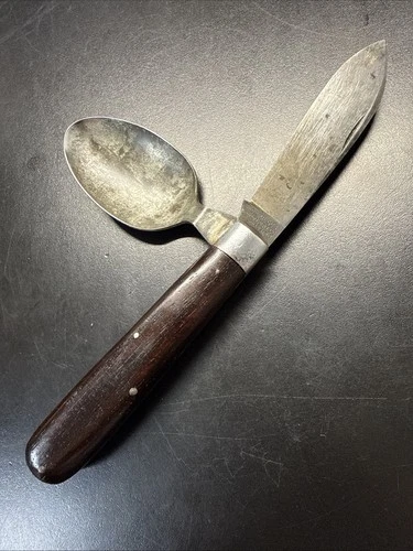 Antique 1917 Camillus Cutlery CO. WW1 Hobo knife & Spoon. Model 9511 Military #1