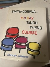 Vintage 1961 Smith-Corona 10-Day Touch Typing Course 5 Vinyl Stand-Up Booklet thumbnail