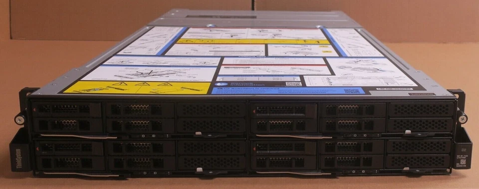 Lenovo ThinkSystem D2 2U Chassis + 4x SD530 Server Nodes 8x Gold 5120 512GB RAM - Image 2 of 4