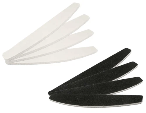 EuBeCos Profi Nagel Feilen TRAPEZ Halbmond Schwarz Weiss 180 100 MADE IN GERMANY