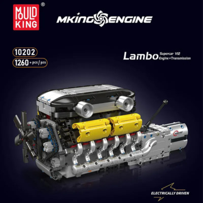 MouldKing 10202 Motorized Electronic Control Dynamic Lamborghini V12 Motor