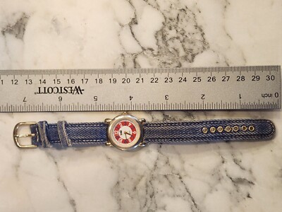 Vintage Brat Jean Denim Strap Watch Denim Blue Retro Leather Watch Strap main image 4