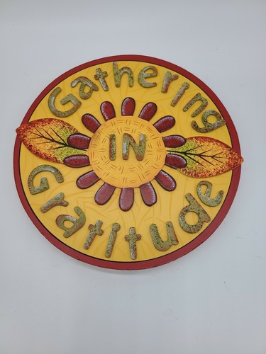 Debbie Mumm Gathering In Gratitude Wall Hanging Thanksgiving 9"