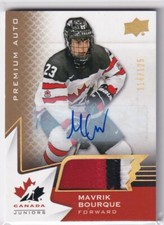 2020 Team Canada Juniors  Mavrik Bourque Premium Auto Patch #114/125