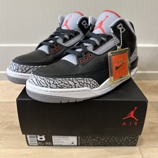 Air Jordan 3 Retro 2018 Black Cement Size 8 Men's Sneaker DS NIB 854262-001