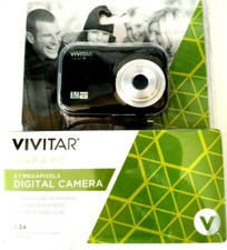 Vivitar ViviCam 54 Snap A Pic 5.1 Megapixels Black Digital Camera 1.5" screen