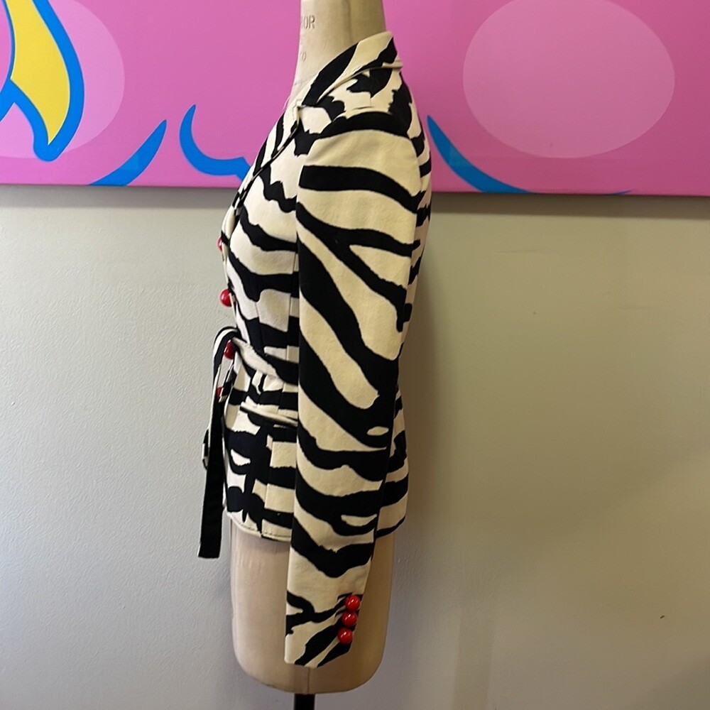 Moschino Cheap Chic Zebra Jacket Animal Print | eBay
