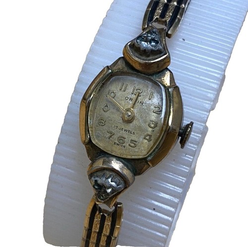 Orvin 17 Jewels Swiss 10 k gold plated bezel women display picture 2