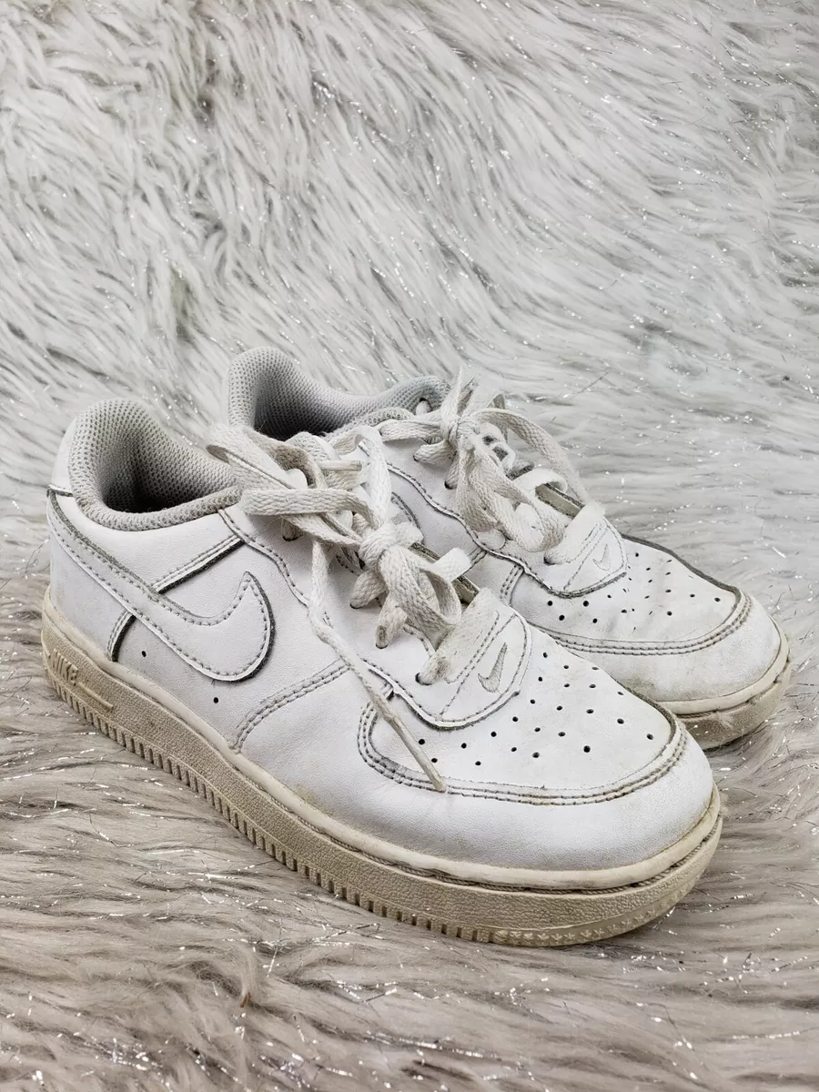 Nike Air Force 1 Sneakers 314193 117 Kids Youth Size 1Y 32 White