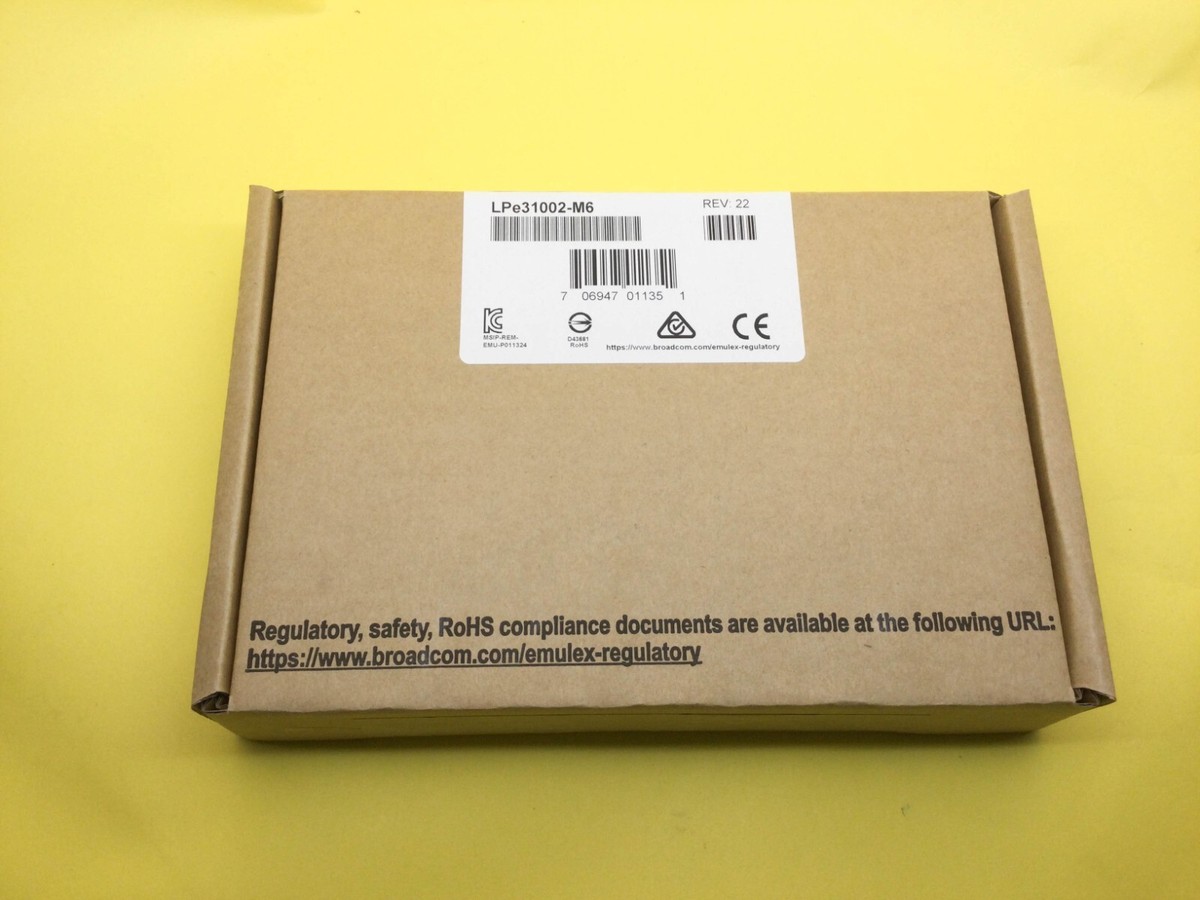 Broadcom Emulex LPE31002-M6 Gen6 Dual Port 16GB SFP FC PCIe  