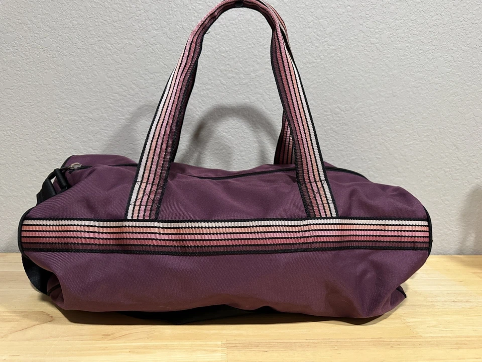 Victorias Secret Pink Retro Double Strap ORCHID Duffel Gym Tote Bag RARE. - Image 2 of 4