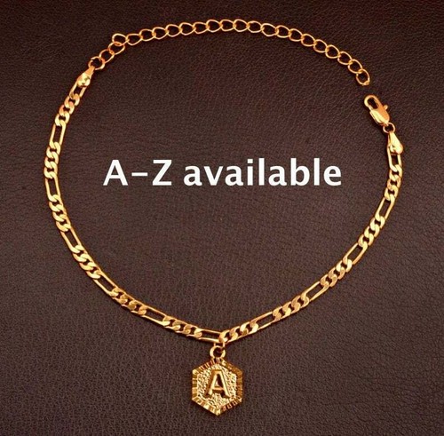 Initial Bracelet Bangle Chain 