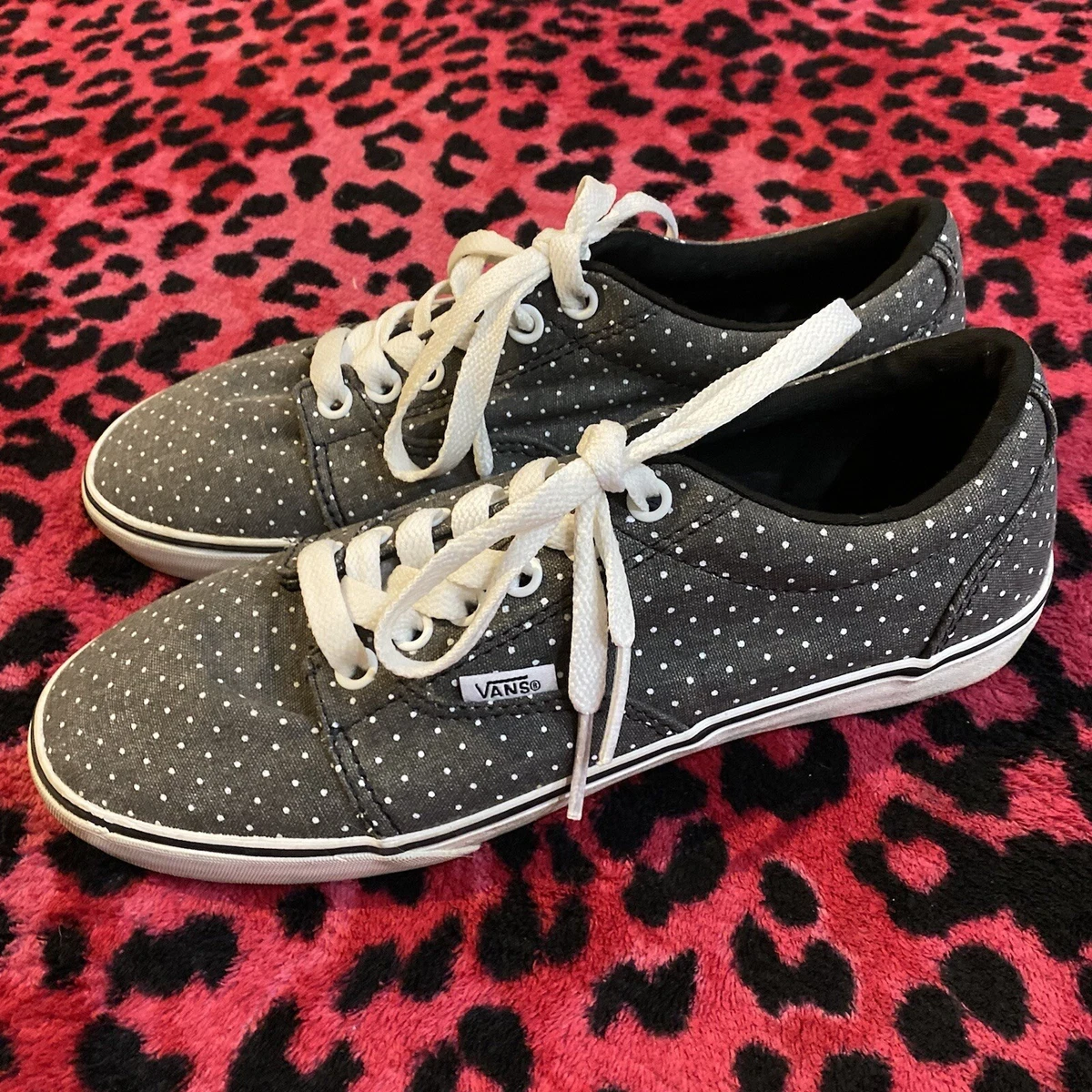 Vans Size 4 Polka Dot Shoes Trainers Retro
