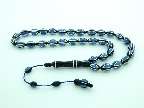 Big Tibet silver inlay Kuka tree 33 beads Islamic Prayer Beads Misbaha 201264 - Picture 5 of 10