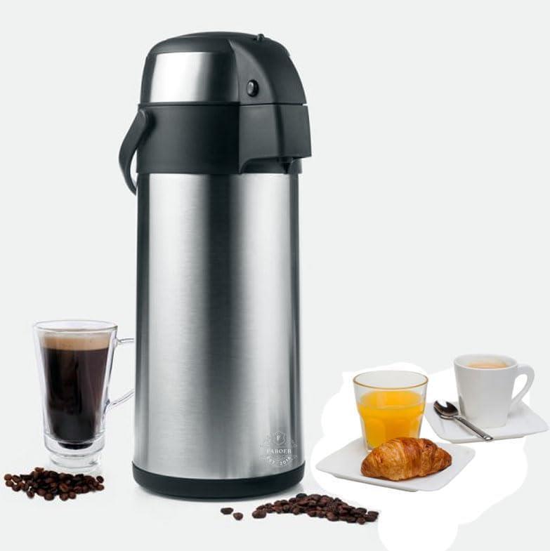 5L Stainless Steel Airpot Hot Tea Coffee Drinks Vacuum Flask Jug Pump  Teapot Mug