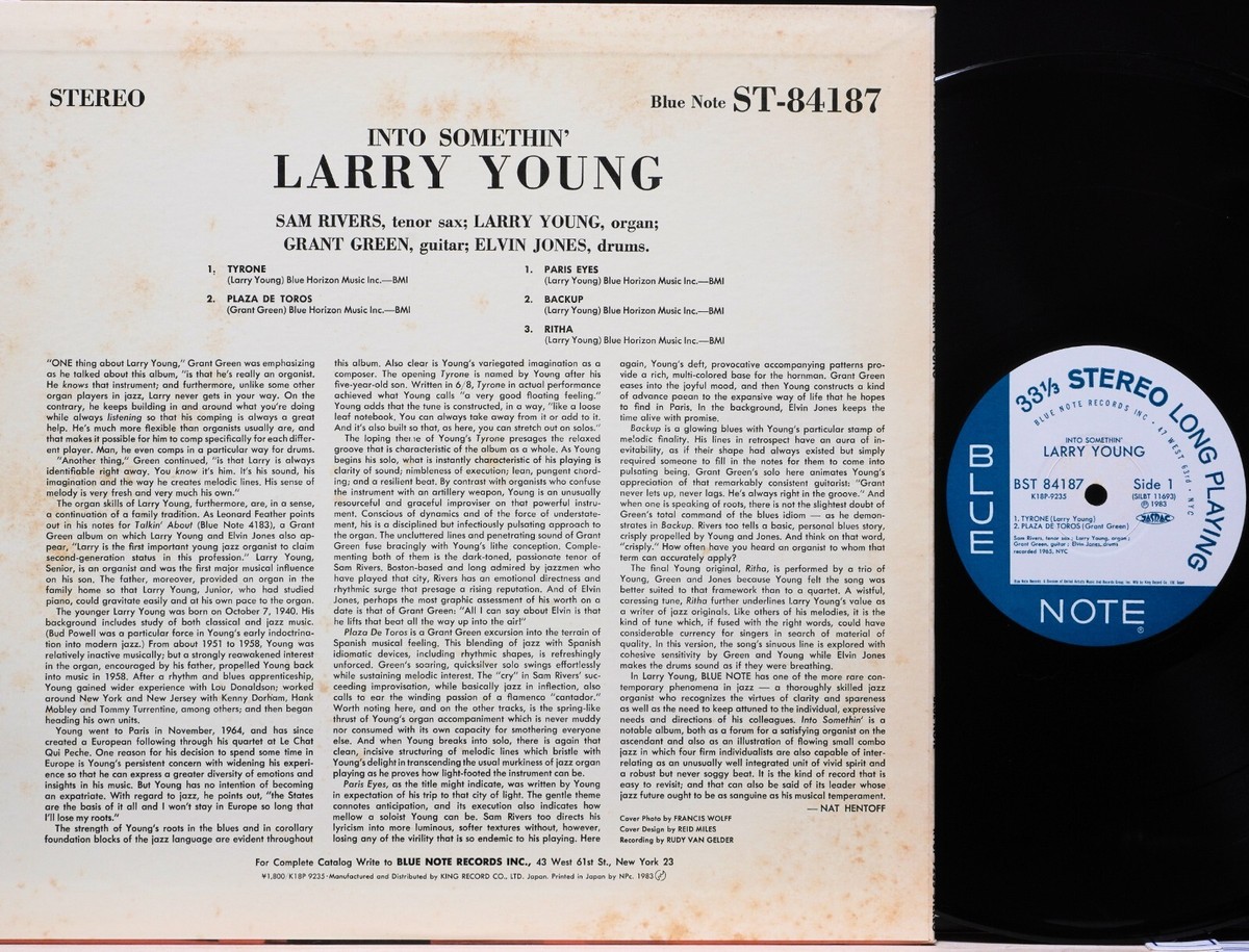 ワールドワイドLP Larry Young Into Somethin 0852548 Blue Note, UMe /00260 Larry Young Into Somethin' 180g LP