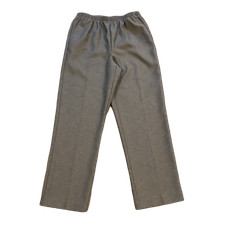 Alfred Dunner Pull On Pants  Sz 12  Gray  High Rise  30" Inseam