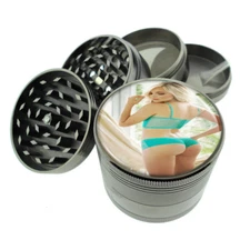 Madrid Spain Pin Up Girls D13 Titanium Grinder 4 Piece Magnetic Hand Mueller 