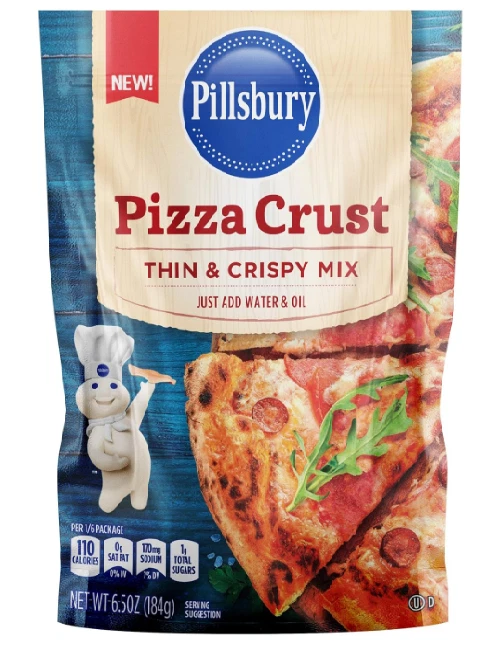 Pillsbury Thin and Crispy Pizza Crust Mix Pack of 3 6.5 oz bags