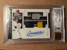 2020 Andres Munoz Panini National Treasures -Game Gear Triple Materials Auto /99