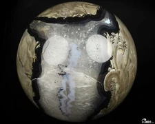 9.6" Dinosaur Egg Agate Hand Carved Crystal Ball/Sphere, Crystal Healing