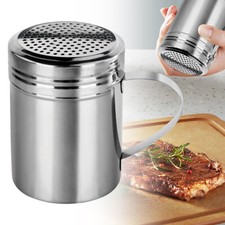 Stainless Steel Flour Chocolate Dredger Shaker with Handle 10oz Sifter Sprinkler