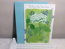 RSVP SYMPATHY GREETING CARD New w/Envelope  So Sorry for your loss.....  