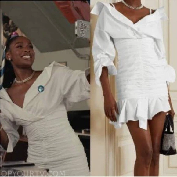 Alexander wang falling shoulder blouse sales