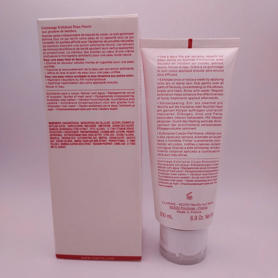 Exfoliante corporal exfoliante Clarins para piel suave 6,9 oz sellado Foto 2 de 4