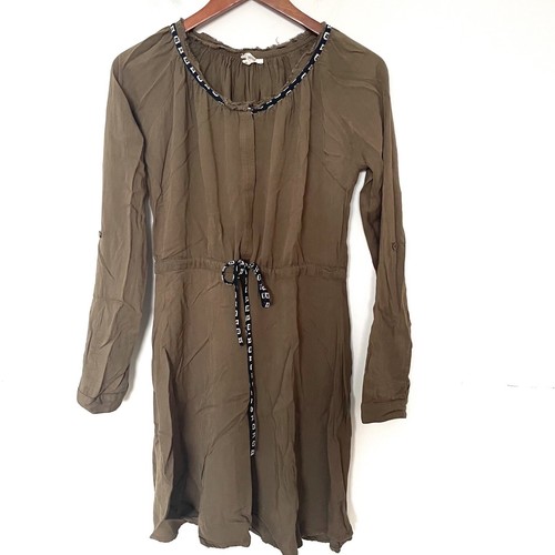 Mystree Anthropologie Dress Olive Green 