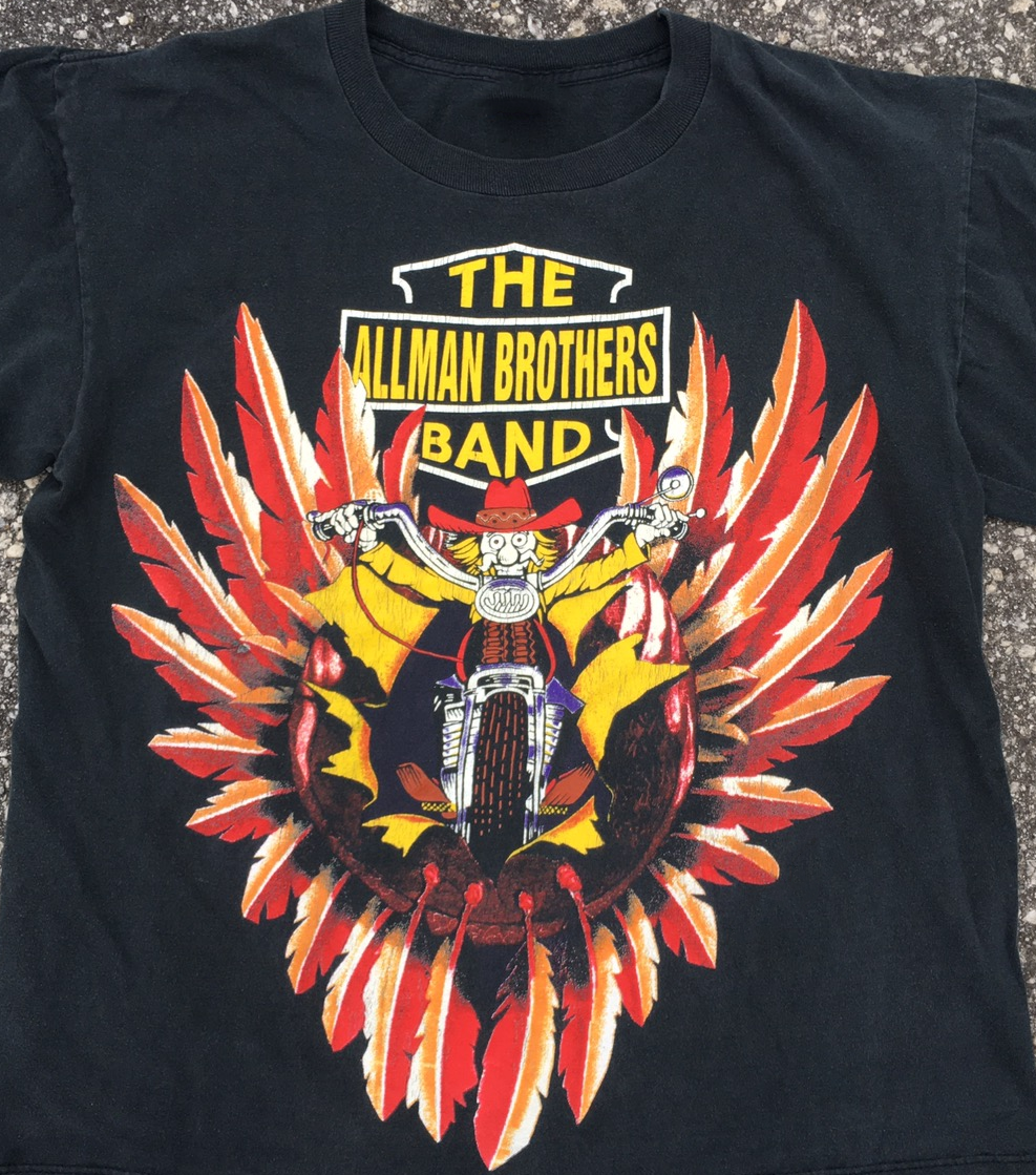 The Allman Brothers Concert T-shirt Black Cotton All Sizes