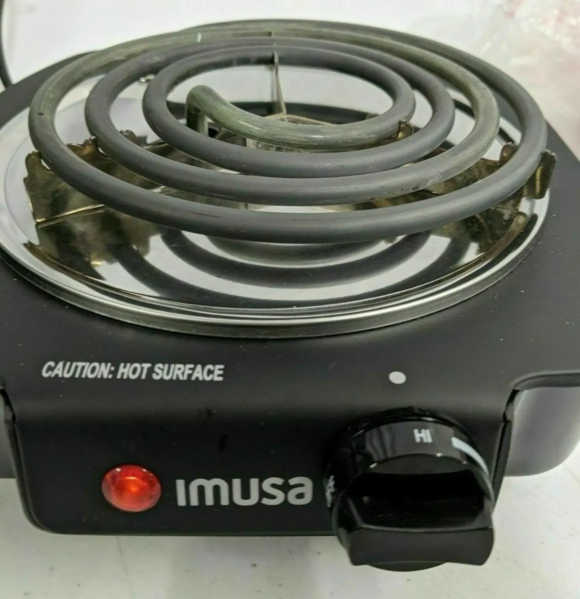 IMUSA USA GAU-80305 Electric Single Burner 1100-Watts, Black