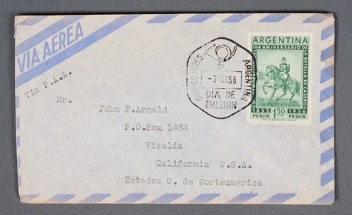 MayfairStamps Argentina FDC 1956 Caseros Battle Anniversary First Day Cover aaw_