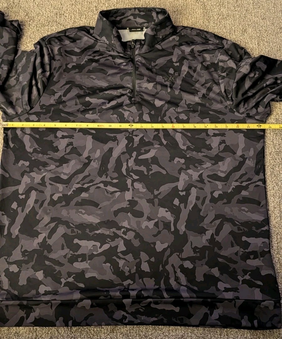 PXG Mens Essential Fairway 1/4 Zip Golf Pullover Shirt Size Large Black Camo thumbnail 6