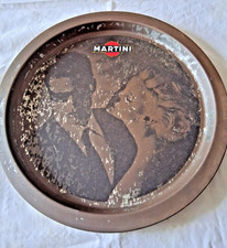 VASSOIO PUBBLICITARIO MARTINI EVIDENTI SEGNI DEL TEMPO DIAMETRO 33, 5 CM