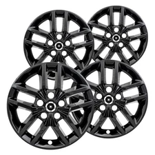 4 Gloss Black 18" Impostor Wheel Skins for 17-22 Jeep Grand Cherokee Rim Covers