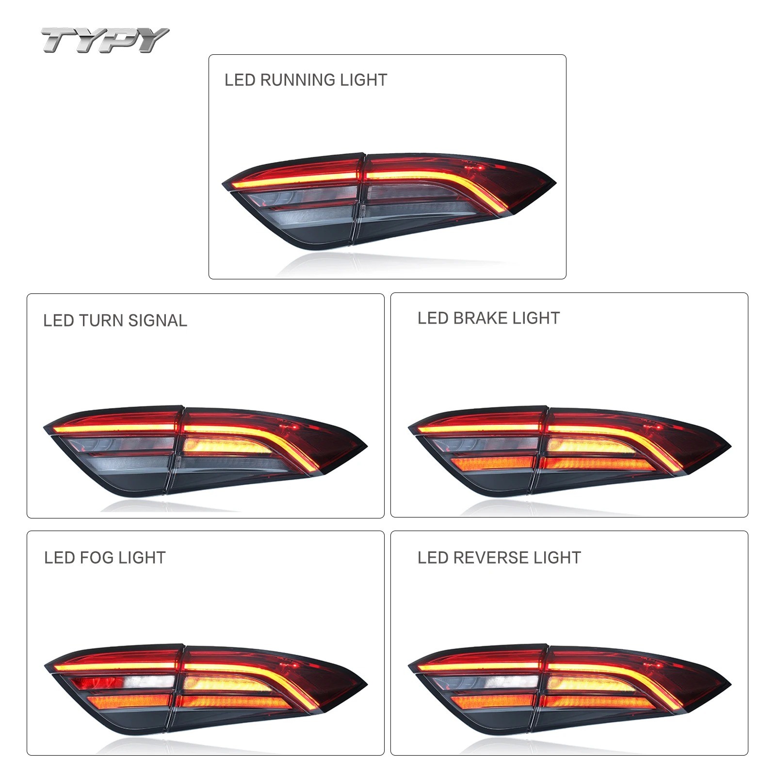 For Maserati Levante 2016-20 Car Taillight DRL Dynamic Turn Signal LED Taillight